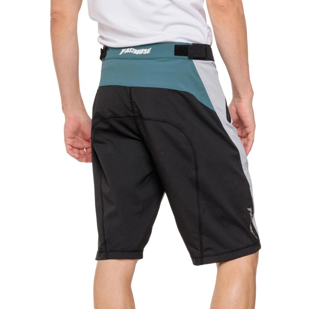 Fasthouse Crossline 2.0 Mountain Bike Shorts Silver Black Size 42 New $100 MSRP